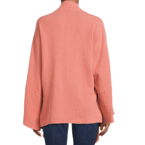 🆕🌻🌺Light Coral Tie Front Kimono Plus Size 2-3Xl NWT - Picture 10 of 10